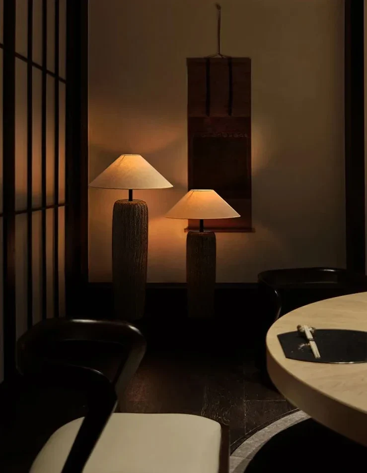 Japans Keramiek Vloerlamp Rustieke Stijl 40-110 cm Woonkamer Hoekverlichting Warm Sfeerlicht Staande Lamp | Sansoti
