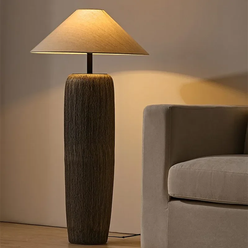 Japans Keramiek Vloerlamp Rustieke Stijl 40-110 cm Woonkamer Hoekverlichting Warm Sfeerlicht Staande Lamp | Sansoti