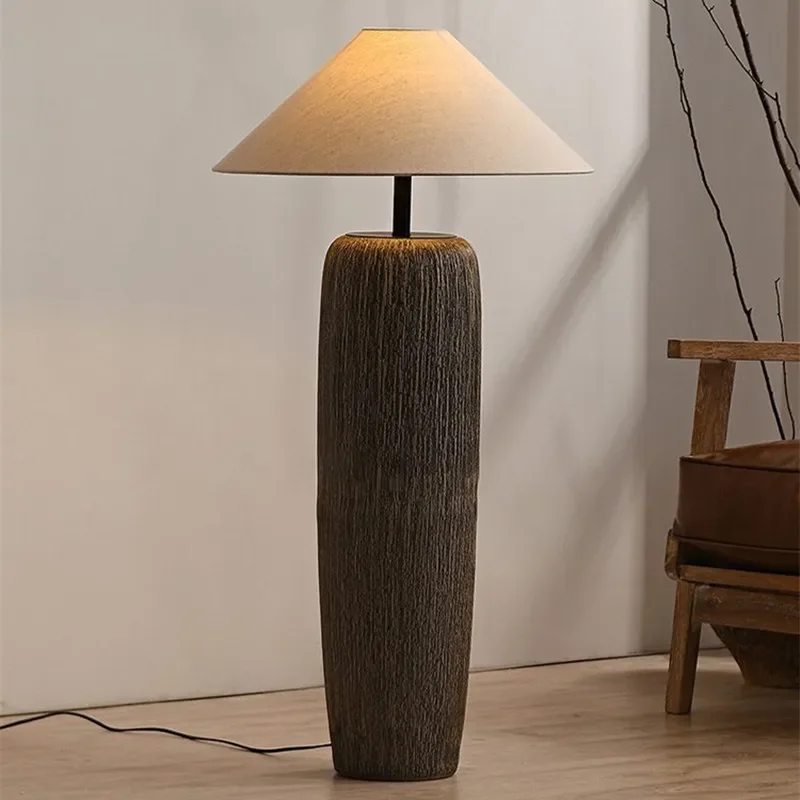 Japans Keramiek Vloerlamp Rustieke Stijl 40-110 cm Woonkamer Hoekverlichting Warm Sfeerlicht Staande Lamp | Sansoti