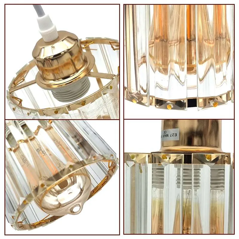 All Seasons Life Moderne Kristall-Pendelleuchte E27 | K9 Glas ~3217