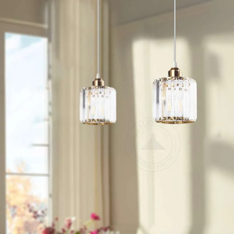 All Seasons Life Moderne Kristall-Pendelleuchte E27 | K9 Glas ~3217