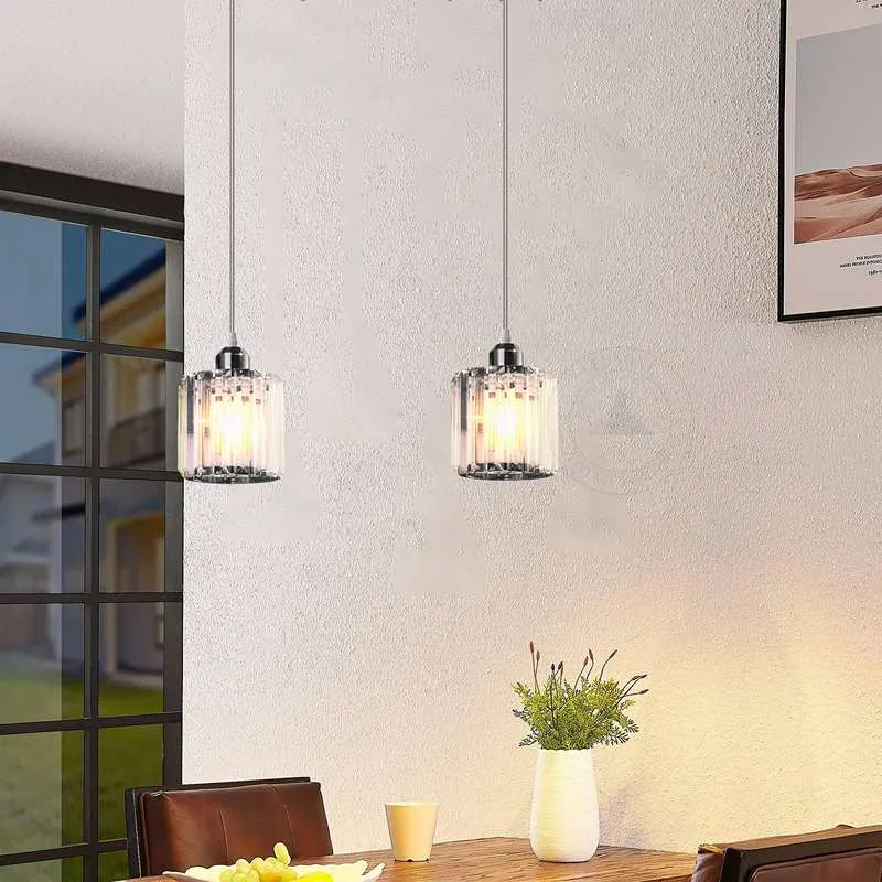 All Seasons Life Moderne Kristall-Pendelleuchte E27 | K9 Glas ~3217