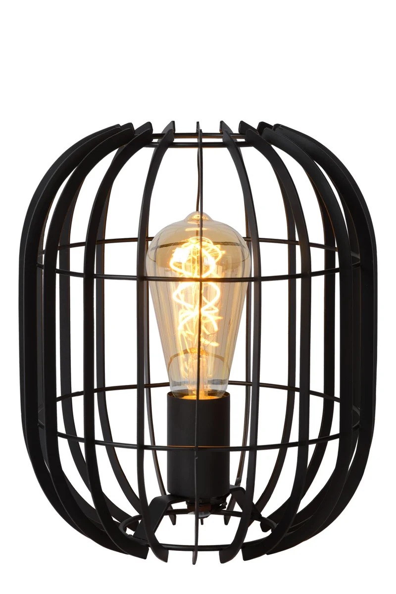 Tischleuchte Reda 1-flammig Schwarz 26cm