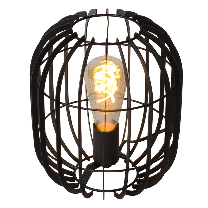 Tischleuchte Reda 1-flammig Schwarz 26cm
