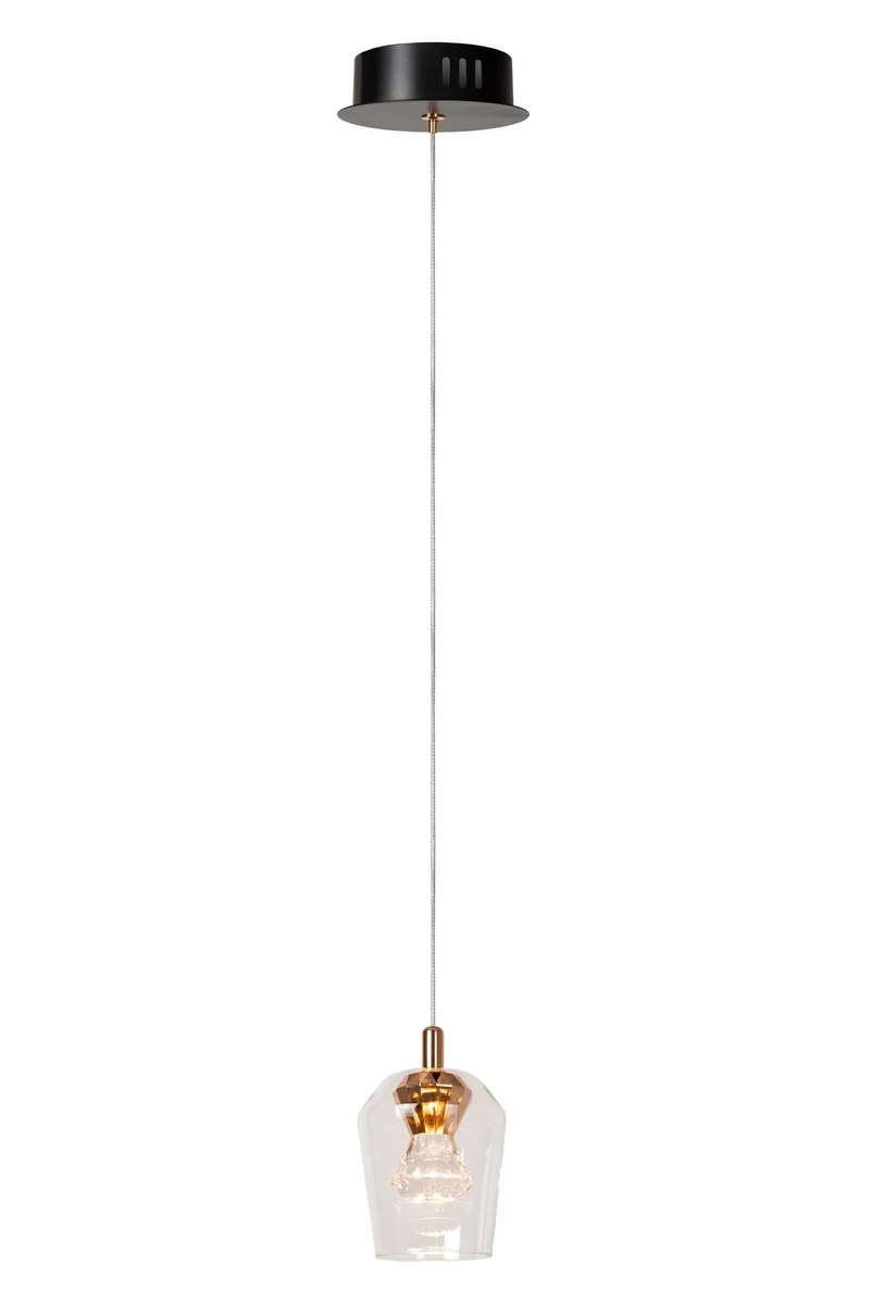 LED-Pendelleuchte Berliane dimmbar Glas Transparent