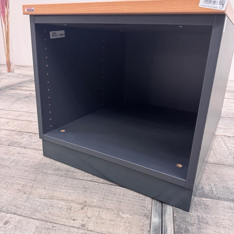 Assmann Büroregal Beistellregal Kleinregal Anthrazit Braun Holz Regal Gebraucht