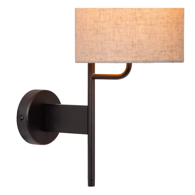 Wandleuchte Magic mit USB-Ladeanschluss und Stoffschirm Länge 18cm
