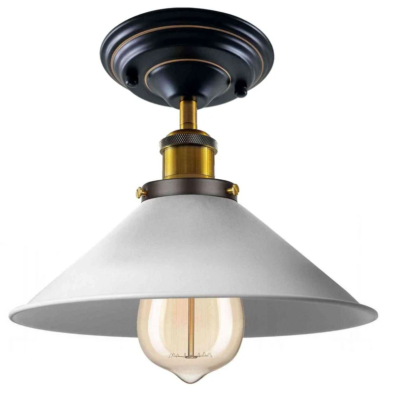 Deckenleuchte Gold Matt – Vintage Industrie Deckenlampe | E27 ~3311