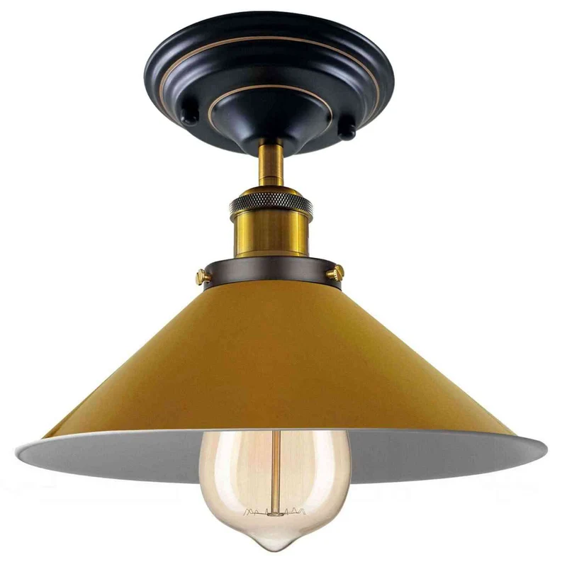 Deckenleuchte Gold Matt – Vintage Industrie Deckenlampe | E27 ~3311