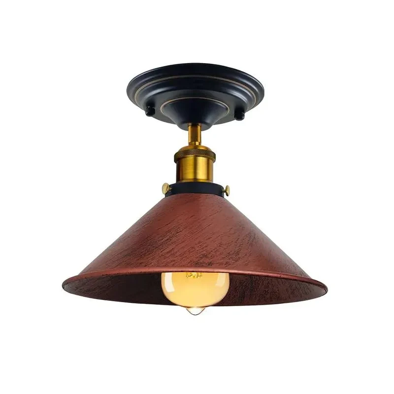 Deckenleuchte Gold Matt – Vintage Industrie Deckenlampe | E27 ~3311