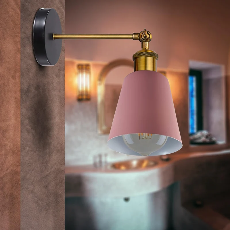 Wandlampe Industrial in Glockenform, schwenkbar E27 ~3382