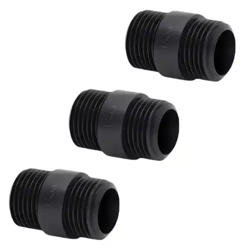 Schwarz Stahl Standard Gewinde Verbinder für Rohrrohr 16mm Außengewinde ~3237