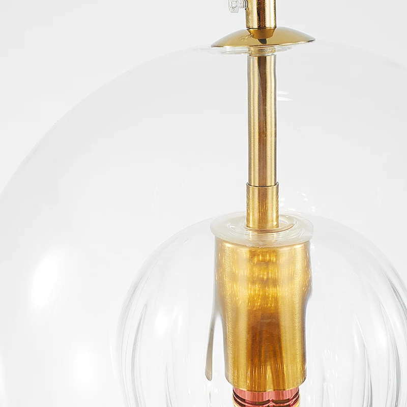 Glazen Hanglamp Bol met Metalen Frame – Modern Design Verlichting voor Eetkamer Slaapkamer en Woonkamer | Sansoti