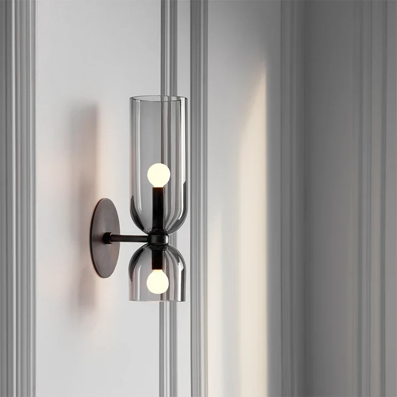 Glazen Wandlamp Zandloper Bidirectioneel Licht 35cm Diepte Sfeerverlichting Gang Slaapkamer Woonkamer | Sansoti
