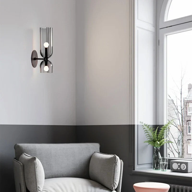 Glazen Wandlamp Zandloper Bidirectioneel Licht 35cm Diepte Sfeerverlichting Gang Slaapkamer Woonkamer | Sansoti