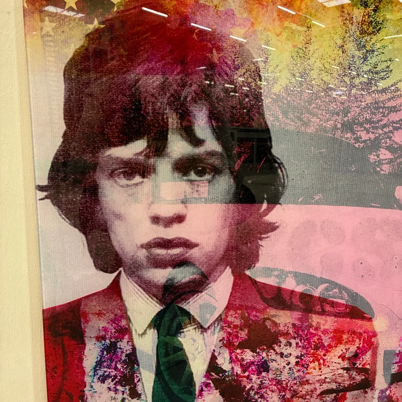Modernes Glasbild Pop Art Rolling Stones Acrylglas Wandbild Gebraucht