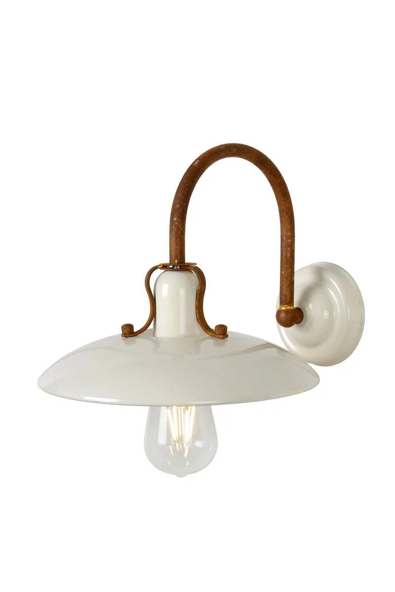Wandleuchte Römer halbrund Beige