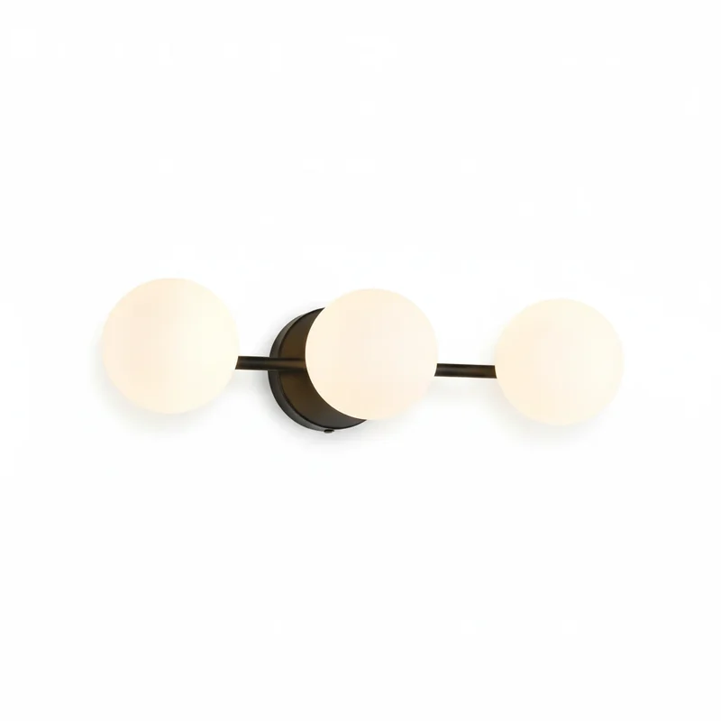 Glazen Bol Wandlamp Metaal Goud Zwart Warm Licht Slaapkamer Gang Woonkamer Scandinavisch Design Sfeerverlichting | Sansoti