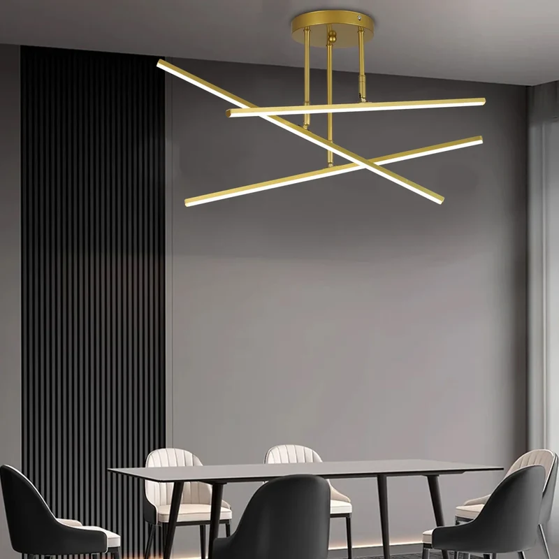 Scandinavische Plafondlamp LED Metaal 55 cm Warm en Koud Licht Woonkamer Eetkamer Slaapkamer Modern Design | Sansoti