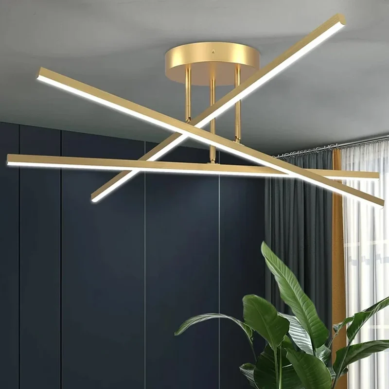 Scandinavische Plafondlamp LED Metaal 55 cm Warm en Koud Licht Woonkamer Eetkamer Slaapkamer Modern Design | Sansoti