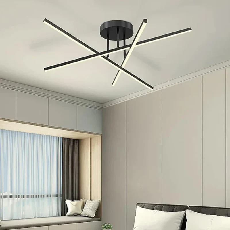 Scandinavische Plafondlamp LED Metaal 55 cm Warm en Koud Licht Woonkamer Eetkamer Slaapkamer Modern Design | Sansoti