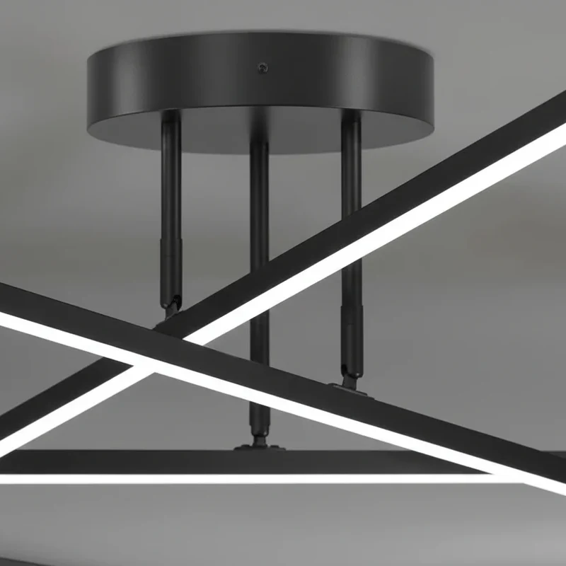 Scandinavische Plafondlamp LED Metaal 55 cm Warm en Koud Licht Woonkamer Eetkamer Slaapkamer Modern Design | Sansoti