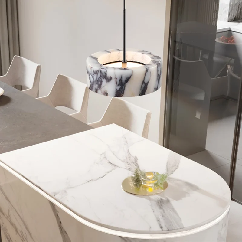 Hanglamp Marmer met IJzeren Afwerking LED Verlichting Modern Design voor Woonkamer Slaapkamer Eetkamer | Sansoti