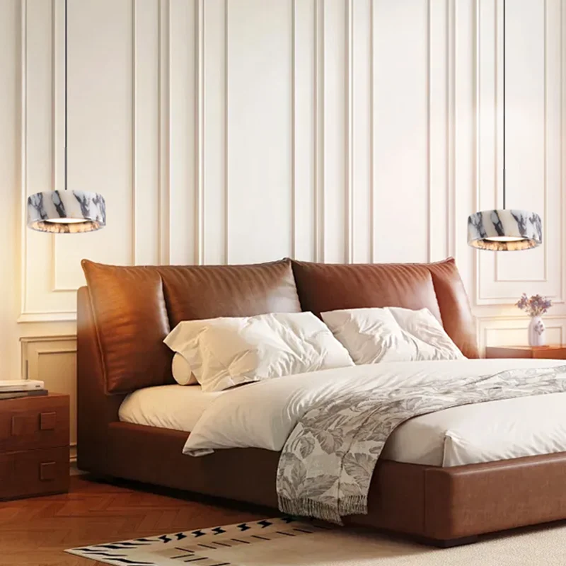 Hanglamp Marmer met IJzeren Afwerking LED Verlichting Modern Design voor Woonkamer Slaapkamer Eetkamer | Sansoti