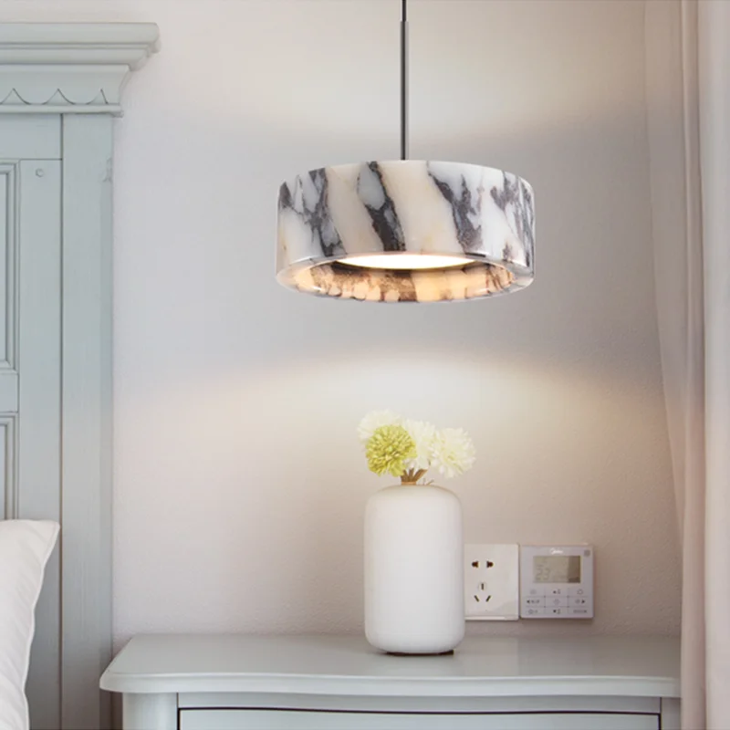Hanglamp Marmer met IJzeren Afwerking LED Verlichting Modern Design voor Woonkamer Slaapkamer Eetkamer | Sansoti
