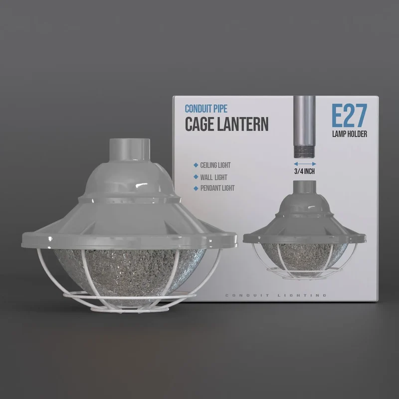 Industrielle Metall Drahtkäfig Rohr Pendelleuchte Hängeleuchte ~3231