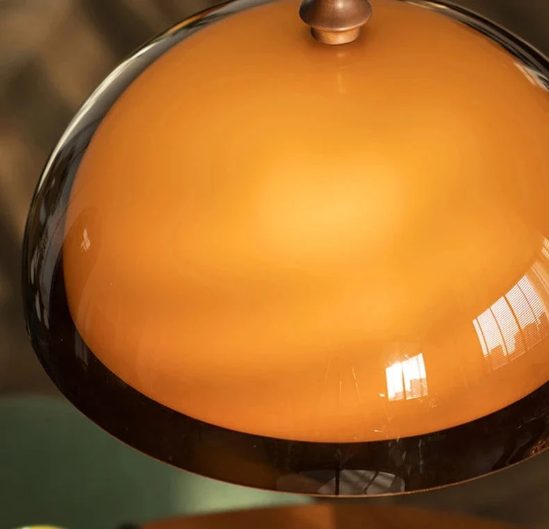 Draaibare Hanglamp met Koepelkap Acryl Hout 350° Zwenkarm 35cm Diameter Verstelbaar Snoer Plafondlamp | Sansoti