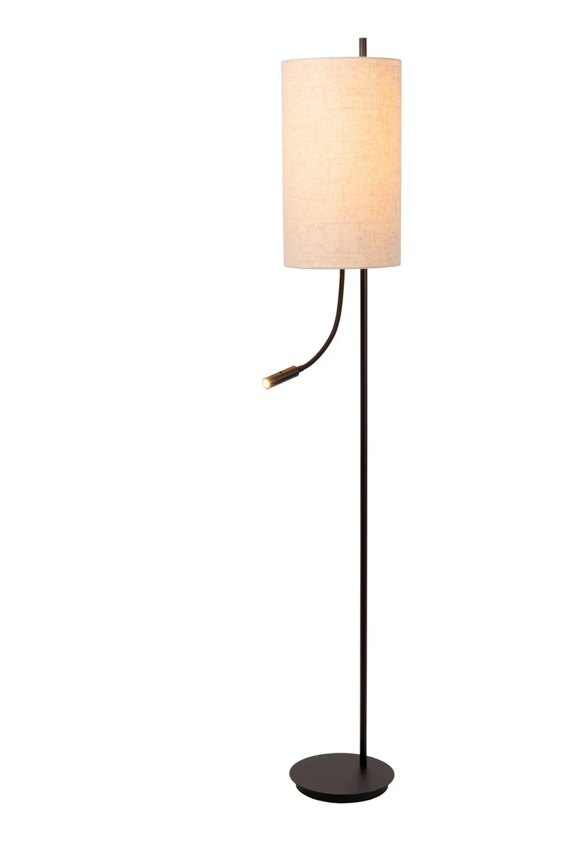 Stehleuchte Magic mit Lesearm und Leinenschirm 165cm