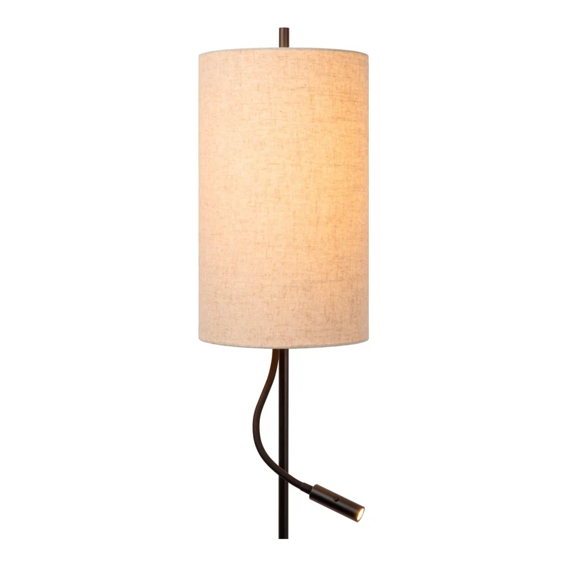 Stehleuchte Magic mit Lesearm und Leinenschirm 165cm
