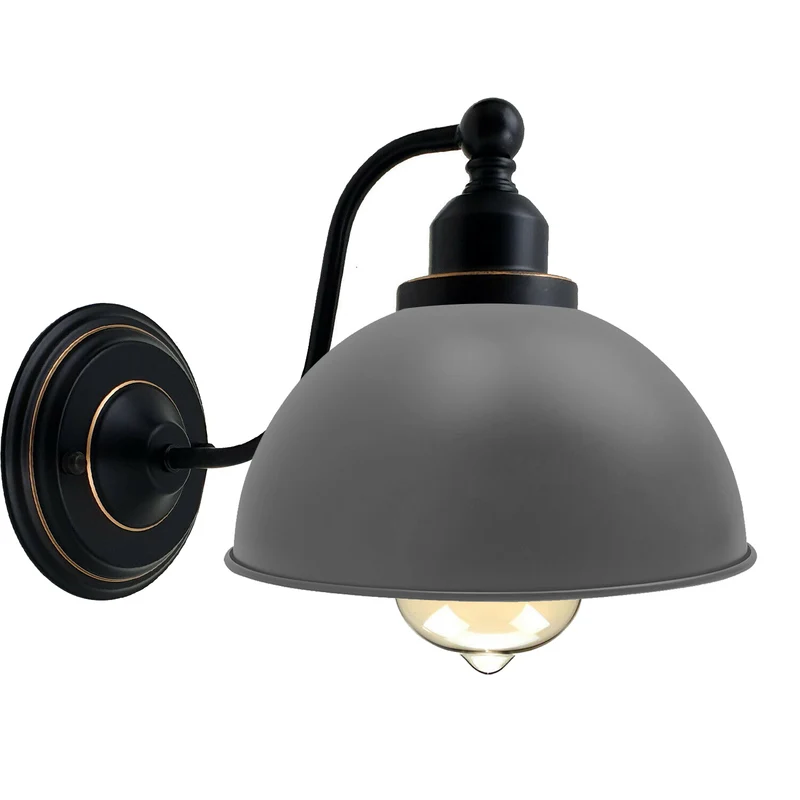 Retro-Kuppel-Wandleuchte, Industrie-Wandleuchte aus Metall ~3211