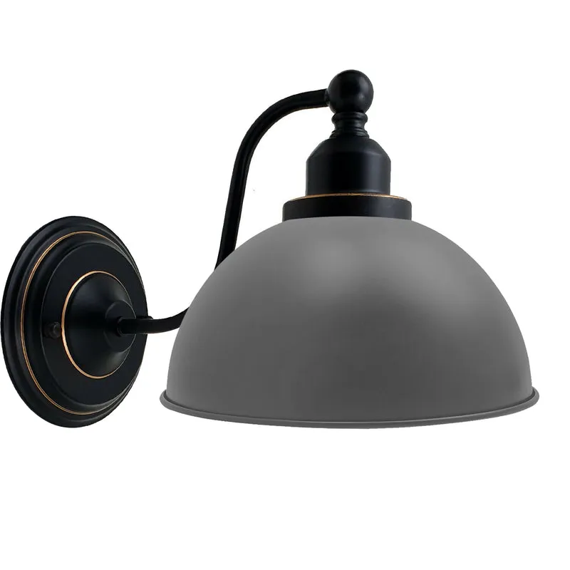 Retro-Kuppel-Wandleuchte, Industrie-Wandleuchte aus Metall ~3211