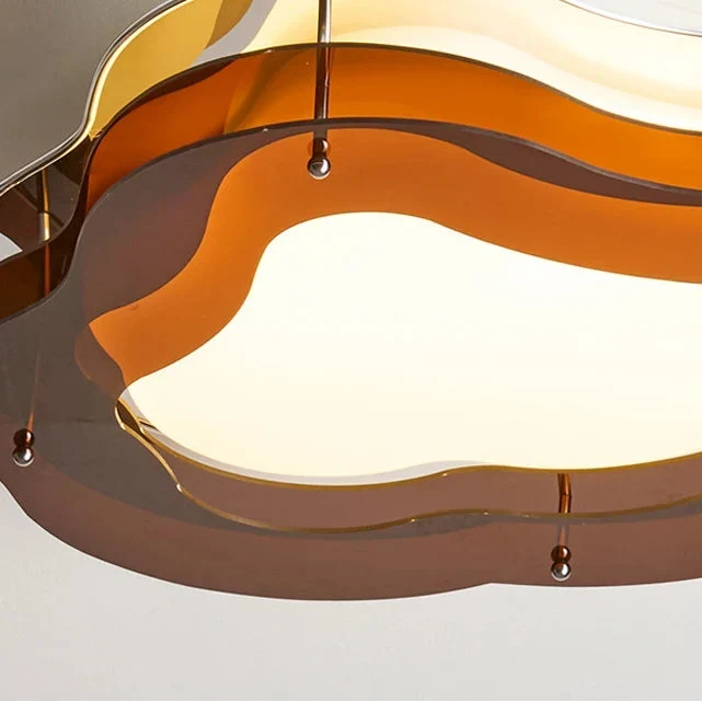 Golvende Plafondlamp met Organische Vorm Dimbaar LED Verlichting voor Slaapkamer Eetkamer Woonkamer Sfeer | Sansoti