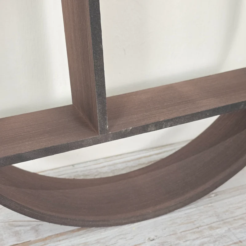 Home Accents Wandregal 37cm Braun Holz Rund Fächer Regal