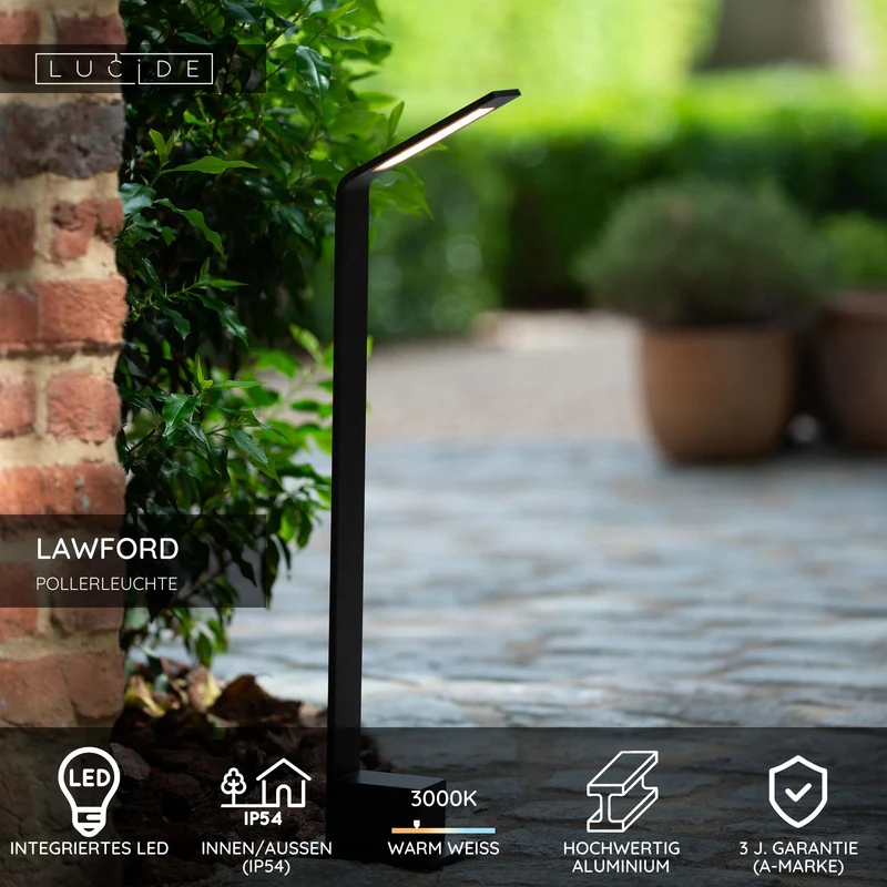 LED-Pollerleuchte Lawford IP54 60cm