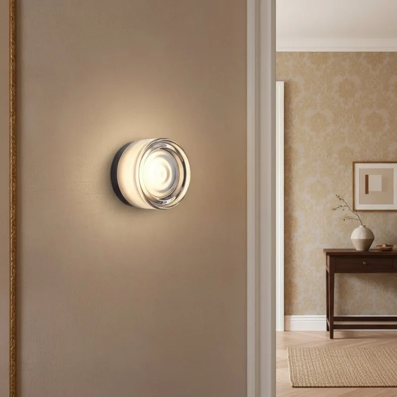 Minimalistische LED Wandlamp Metaal Acryl Warm Licht Woonkamer Slaapkamer Hal Foyer Moderne Verlichting | Sansoti