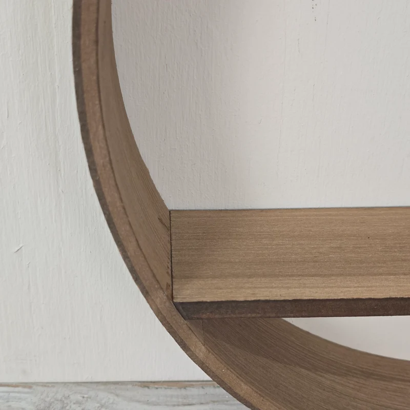 Home Accents Wandregal 37cm Hellbraun Holz Rund Fächer Regal