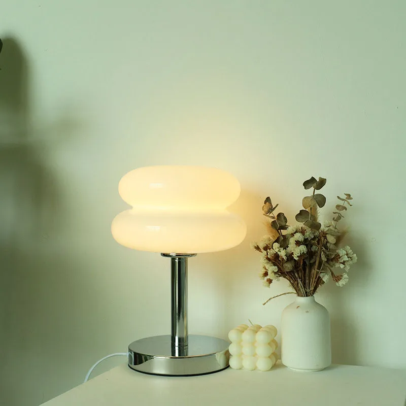 Dimbare Tafellamp met Geborstelde Metalen Voet en Zachte Lichtkoepel USB Aangedreven Sfeerlicht Leeslamp | Sansoti