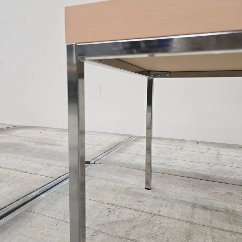 IKEA Klubbo Beistelltisch Buche Holz Quadratisch mit Metallgestell Tisch Gebraucht