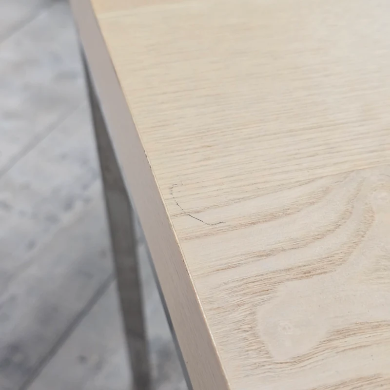 IKEA Klubbo Beistelltisch Hellbraun Holz Quadratisch mit Metallgestell Tisch Gebraucht