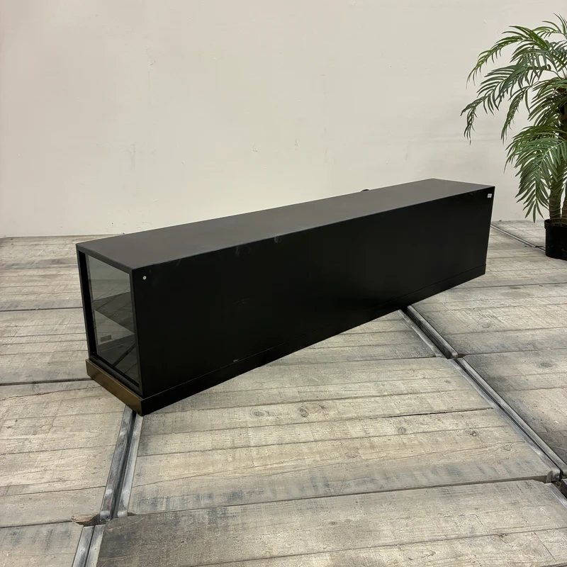 PTMD Riho PTMD Sideboard Glas Kommode Schwarz Metall