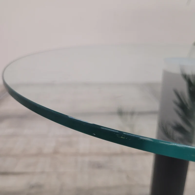 Beistelltisch Rund Glas Tisch Schwarz 50cm Modern Gebraucht