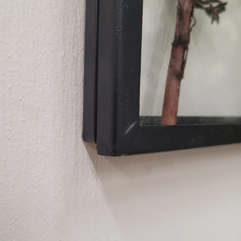 Fotorahmen mit getrockneten Blumen antik schwarz Deko