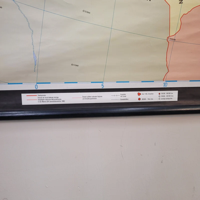 Vintage Schulwandkarte Die Staaten Europas – Lehrtafel Rollbild Wanddeko