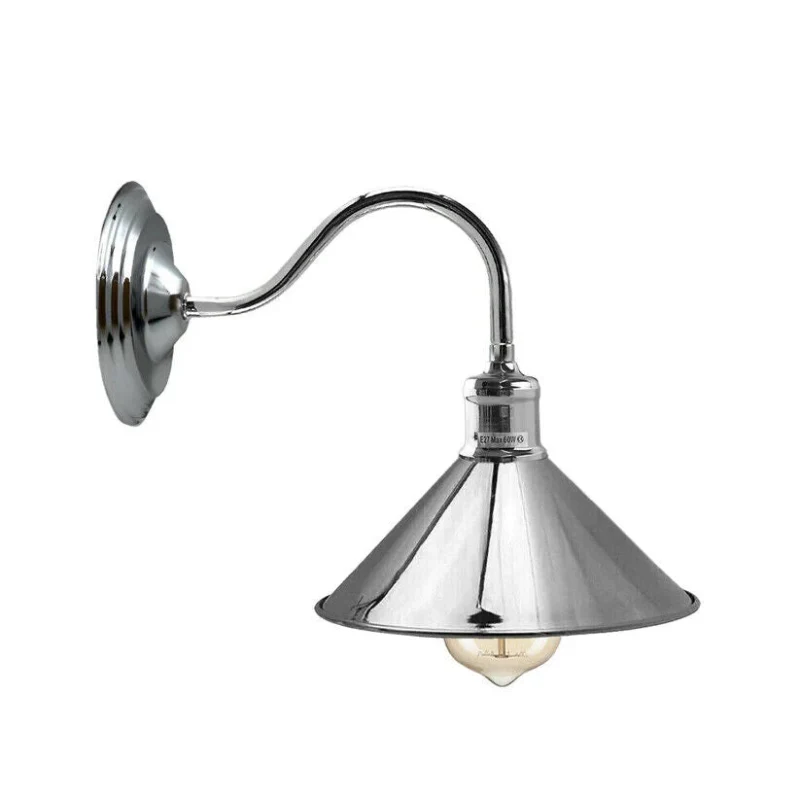 Wandlampe mit Schwanenhals Satinnikel Schlafzimmerlampen~3118