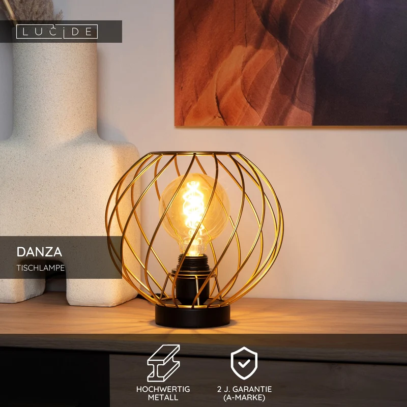 Tischleuchte Danza rund 1-flammig Metall Ø 25cm