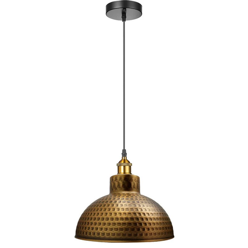 Retro Moroccan Pendelleuchte Messing Gehämmert E27 ~3205
